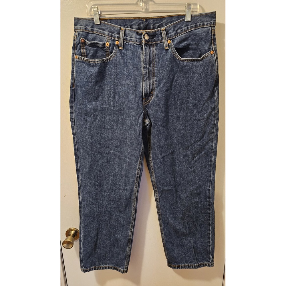 Levis 550 Jeans Blue Relaxed Fit Men's Size 36x29 Fits 36x28.5